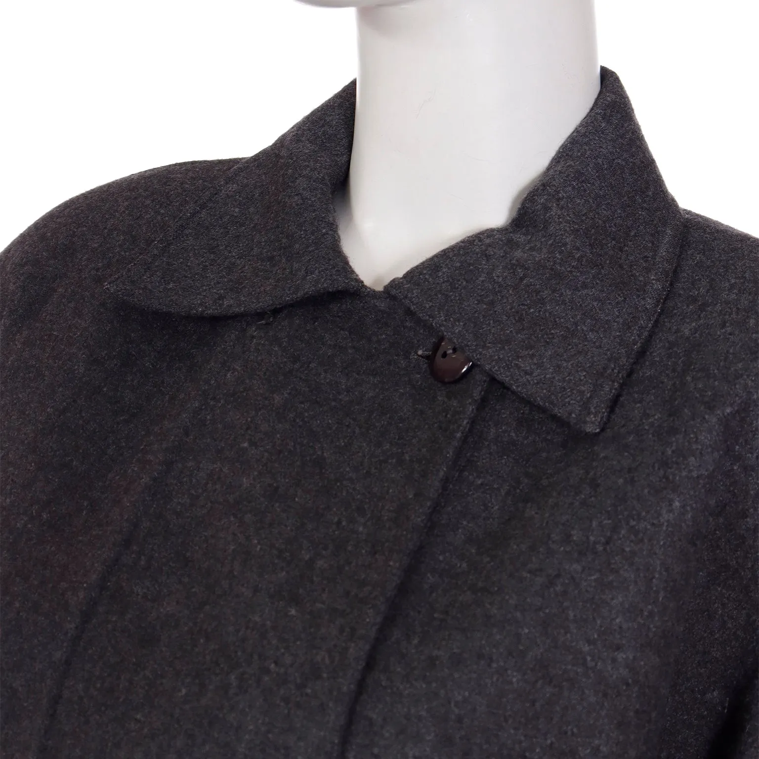 1980s Salvatore Ferragamo Vintage Oversized Gray Wool Jacket