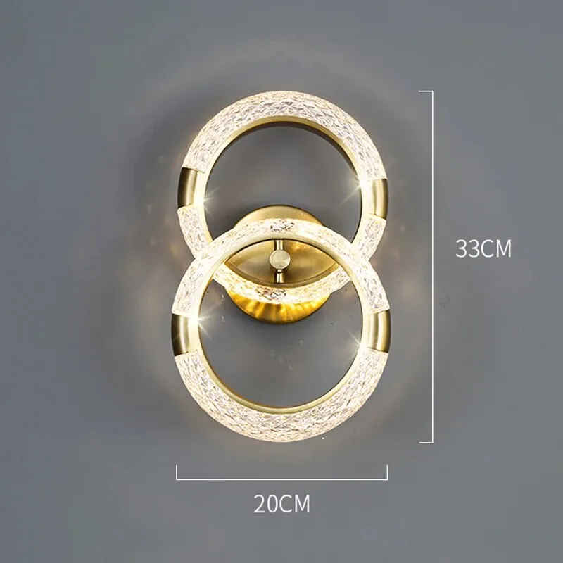 LYF Miraa Oval/Round Crystal Modern LED Wall Lamp