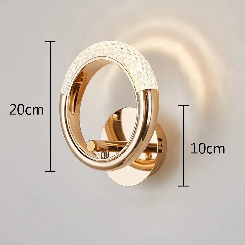 LYF Miraa Oval/Round Crystal Modern LED Wall Lamp