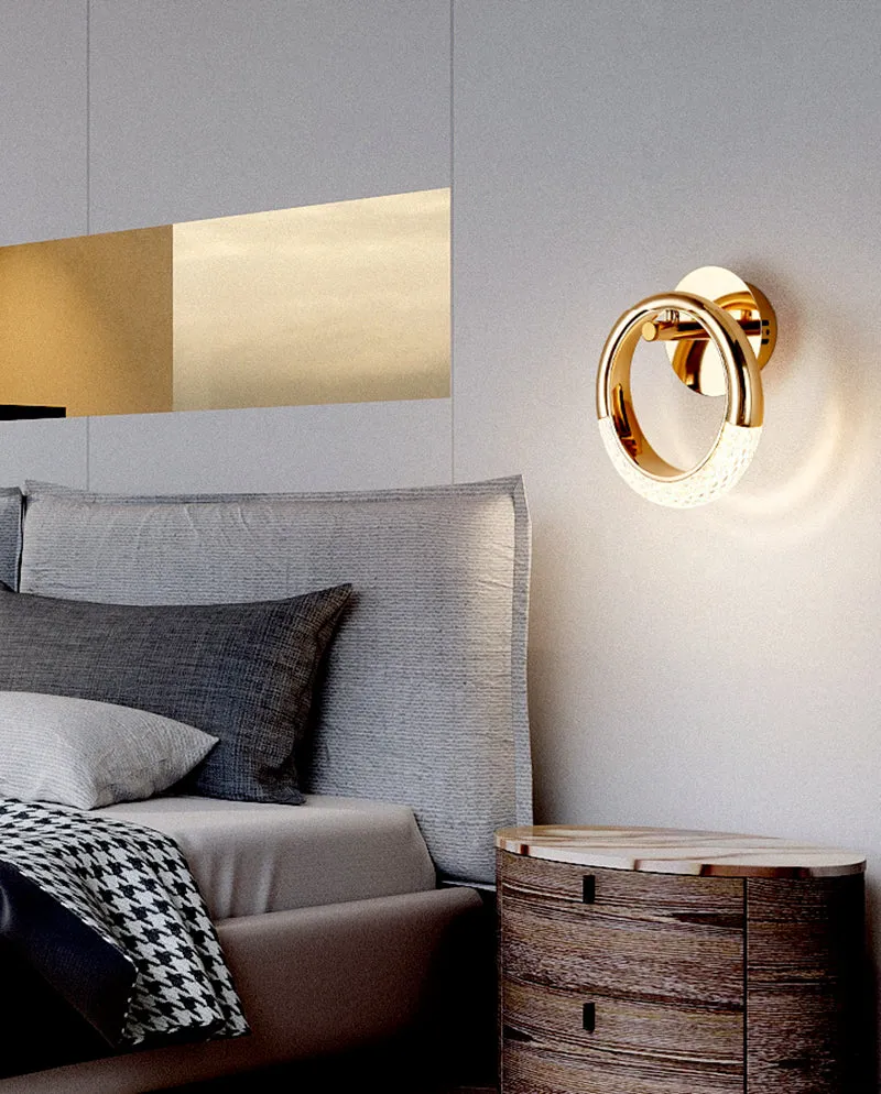 LYF Miraa Oval/Round Crystal Modern LED Wall Lamp