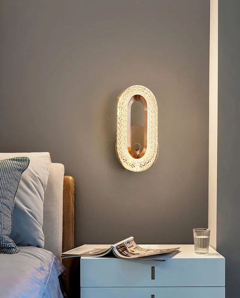 LYF Miraa Oval/Round Crystal Modern LED Wall Lamp