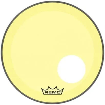 Remo 24" Powerstroke 3 Colortone Drum Head w/ Port, Yellow (P3-1324-CT-YEOH)